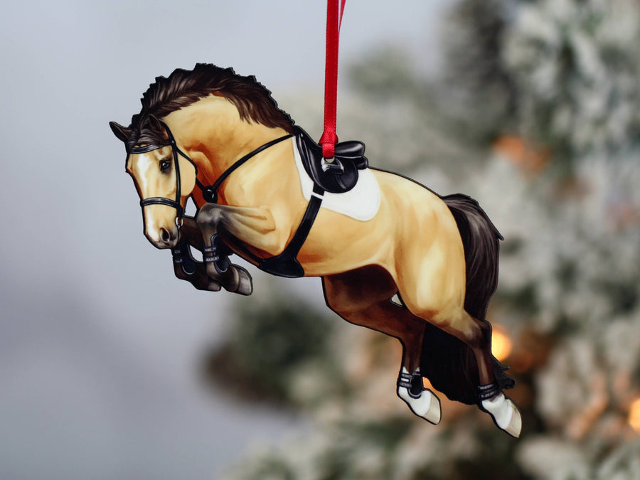 Bay Appaloosa Jumping Horse Ornament - Hunter Jumper with Appy Blanket - Classy  Equine