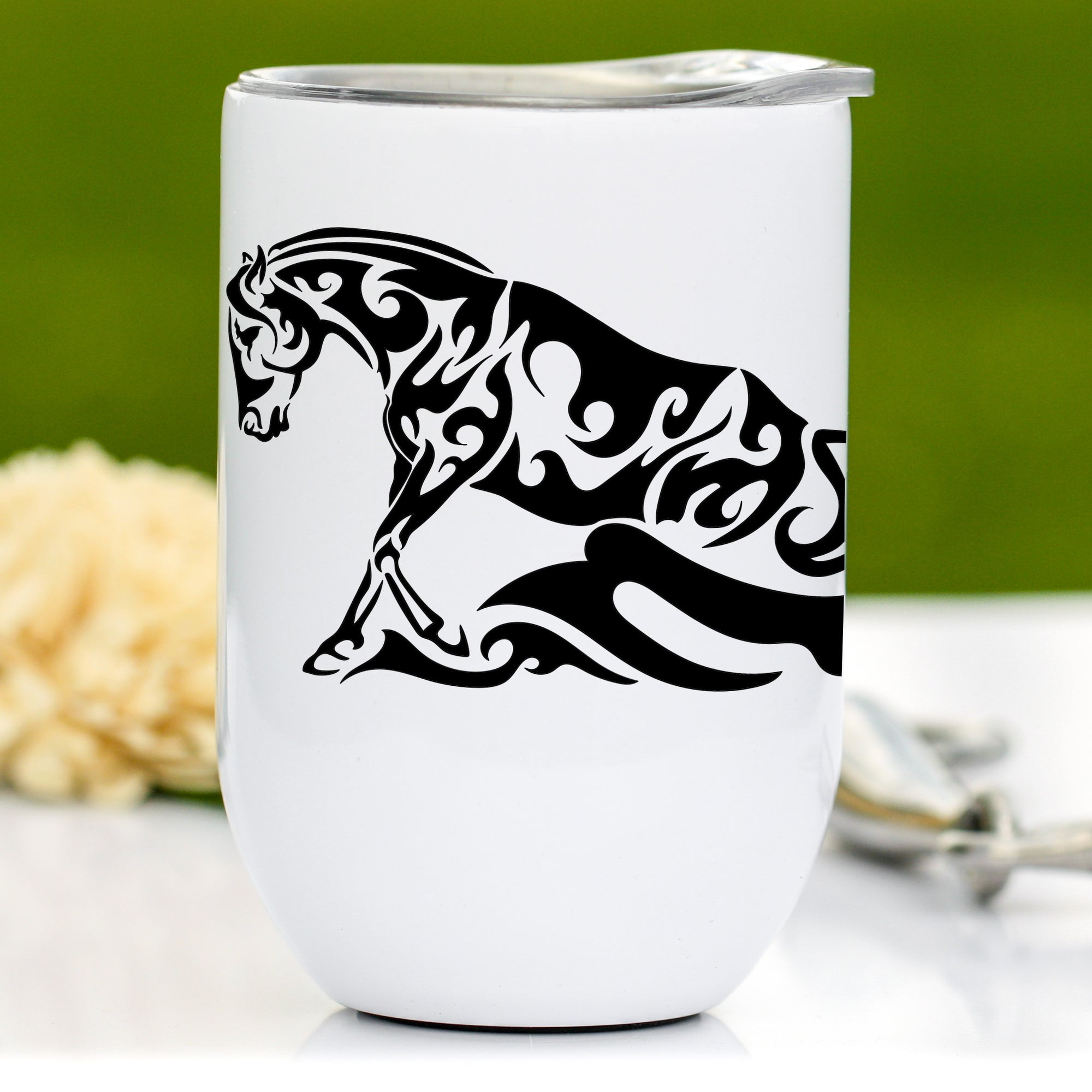 Gypsy Horse Romp Stemless Wine Glass Set - Classy Equine